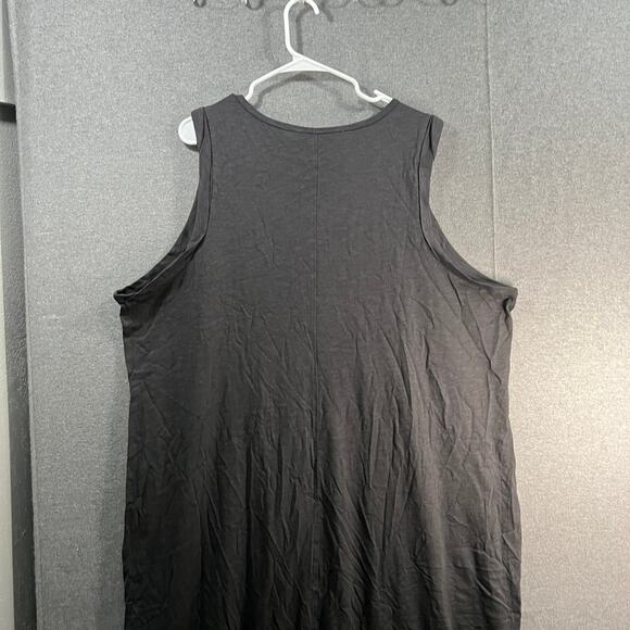 Candace Cameron Bure Sunkissed Regular Midi T-Shirt Dress Washed Black Size 3X - Picture 12 of 14